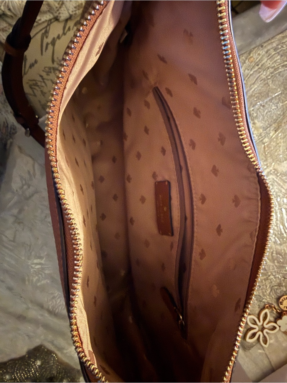 kate spade Brown Pebbled Leather Shoulder Bag - Picture 3 of 3